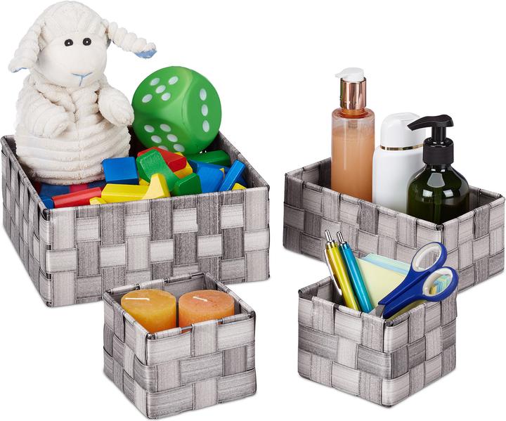 Actual product image Relaxdays 4pcs storage basket set (23 cm, 1x)