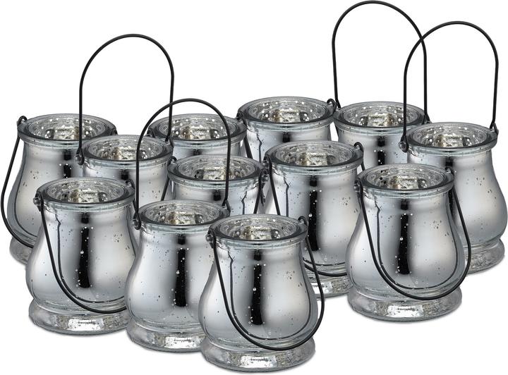Actual product image Relaxdays 12x lantern (1 x, 8.5 x 8.5 x 10 cm)