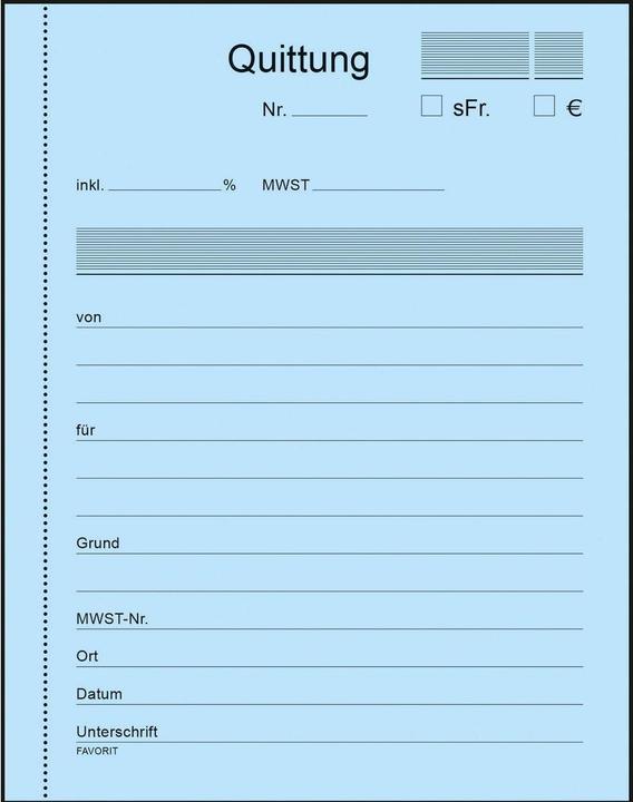 Produktbild Favorit Durchschreibebuch Quittungen mit Selbstdurchschreibepapier (150 x)