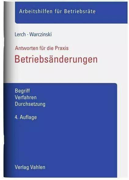 Produktbild Betriebsänderungen (Deutsch, Katharina Warczinski, Sascha Lerch, 2023)