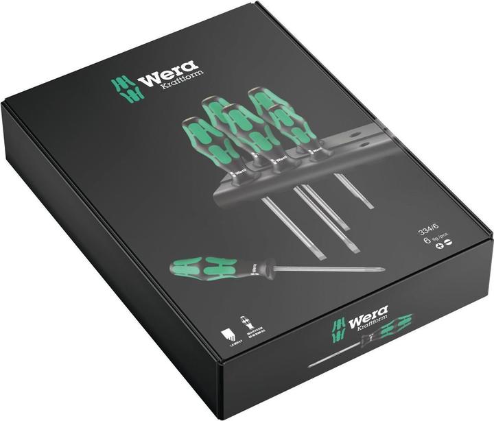 Produktbild Wera 334/6 Rack (Schlitzschrauben, Phillipps-Kreuzschlitz (PH))