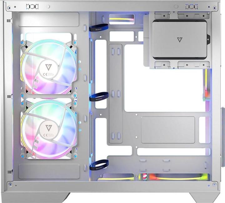 Produktbild Modecom Obudowa Volcano Panorama Apex ARGB 5F biała (AT-PANORAMA-5F-ARGB-20-000000-0002) (ATX, mATX, Mini-ITX)