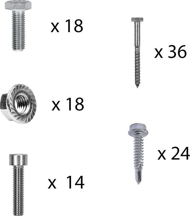 Produktbild Offgridtec Befestigungskit mit Biberschwanz Dachhaken für Schrägdachmontage 6 Solarpanele Rahmenhöhe 35mm (Solaranlage Montagematerial)
