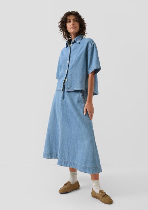 Immagine prodotto s.Oliver Verkürzte Boxy-Bluse aus leichtem Denim (46)