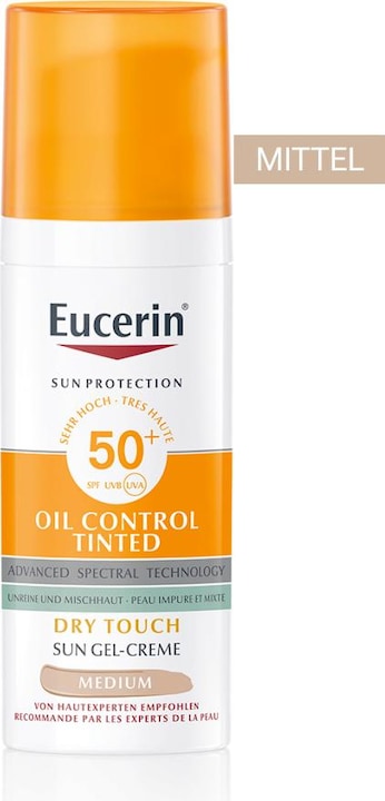 Immagine prodotto Eucerin SUN Face Oil Control Gel-Crema colorata media SPF 50+ (Crema solare viso, SPF 50+, 50 ml, 97.24 g)