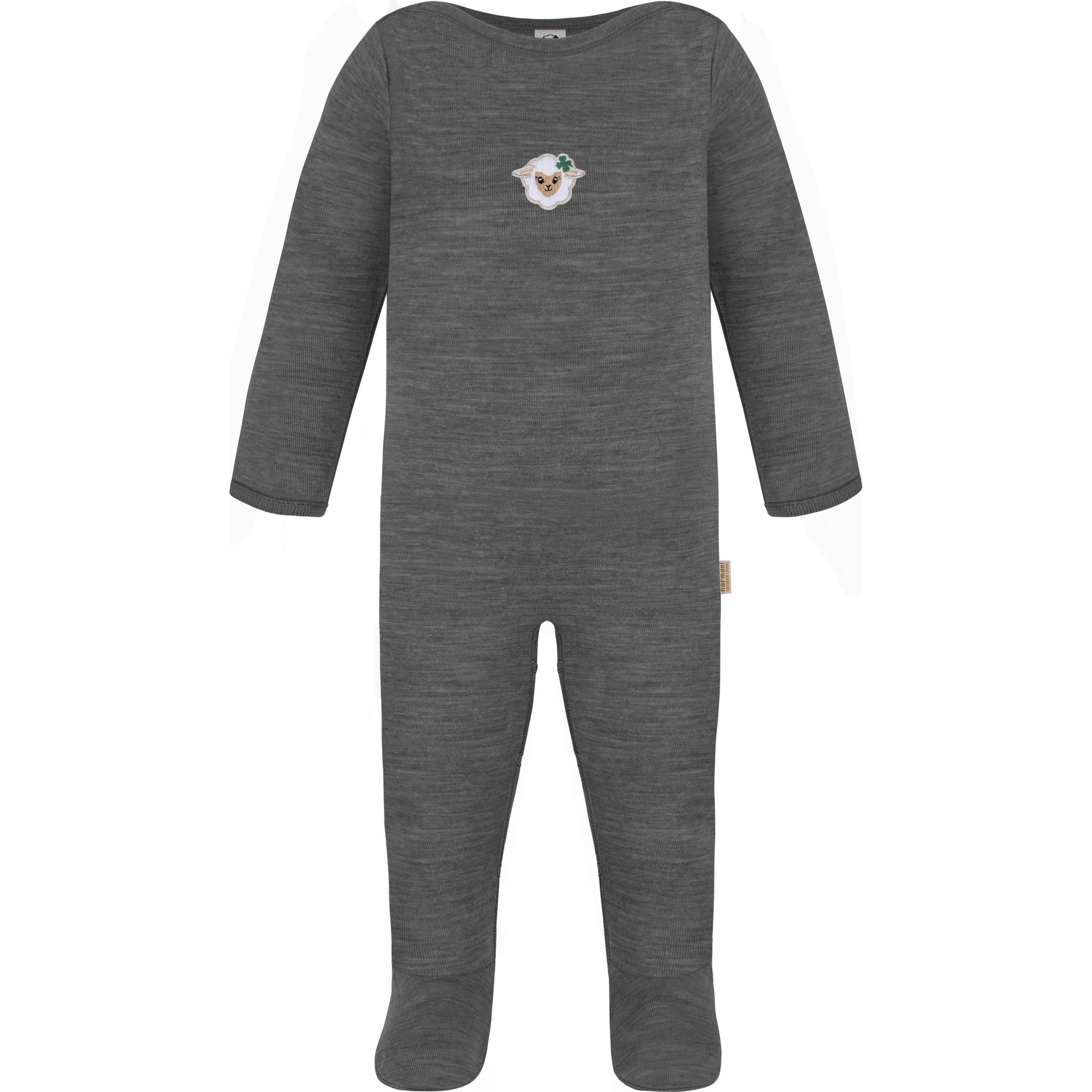 Normani, Herren, Strampler, Baby Merino Strampler „Levin" - 9409, Grau, (74)