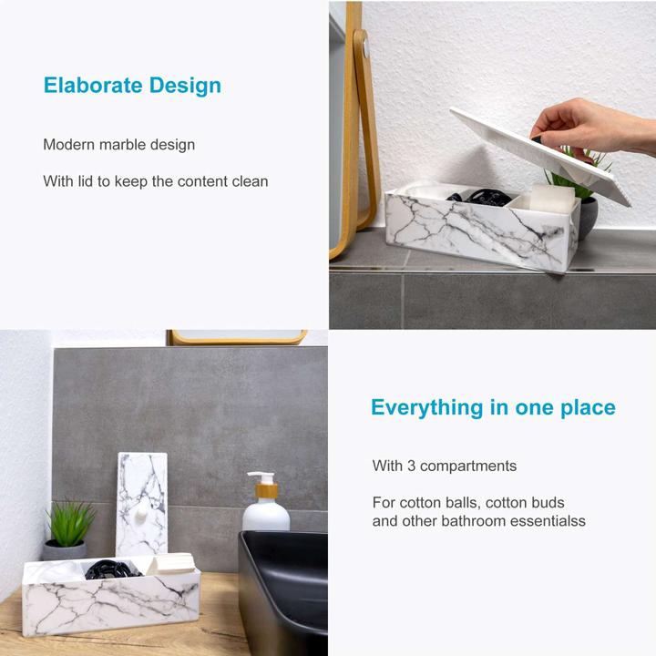 Produktbild Intirilife Aufbewahrungsbehälter für Wattestäbchen Wattepads