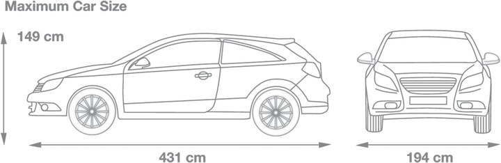 Immagine prodotto Cartrend Telo copriauto integrale L x A 431 194 149 cm Adatto per