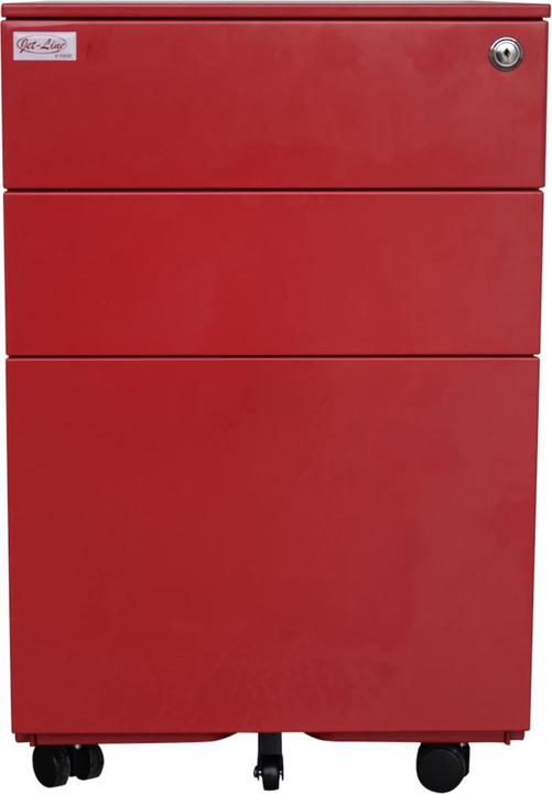 Image du produit Jet-Line Caisson roulant en rouge Armoire roulante Caisson de bureau