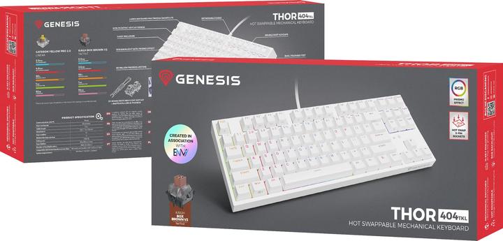 Produktbild Genesis Klawiatura THOR 404 TKL Kalih Brown Box (NKG-2072) (Eng. Int., Kabelgebunden)