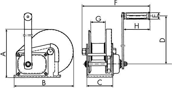 Produktbild Planeta Seilwinde BHW-1800 Seil-Ø 7 mm Seilaufnahme 20 m mit 20 m Seil verzinkt