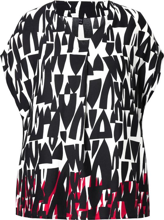 Produktbild Ulla Popken Bluse, Boote, Oversized, V-Ausschnitt, Halbarm (50, 52)