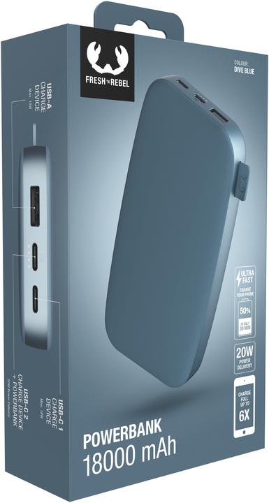 Actual product image Fresh'N Rebel Powerbank (18000 mAh, 20 W, 66.60 Wh)
