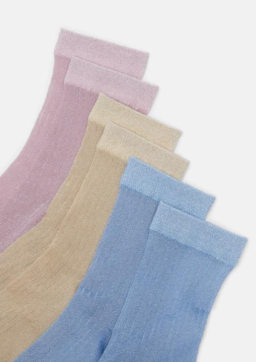 Produktbild Comma Socken Glamour-Socken mit Glitzergarn im 3er-Pack (3er Pack, One Size)
