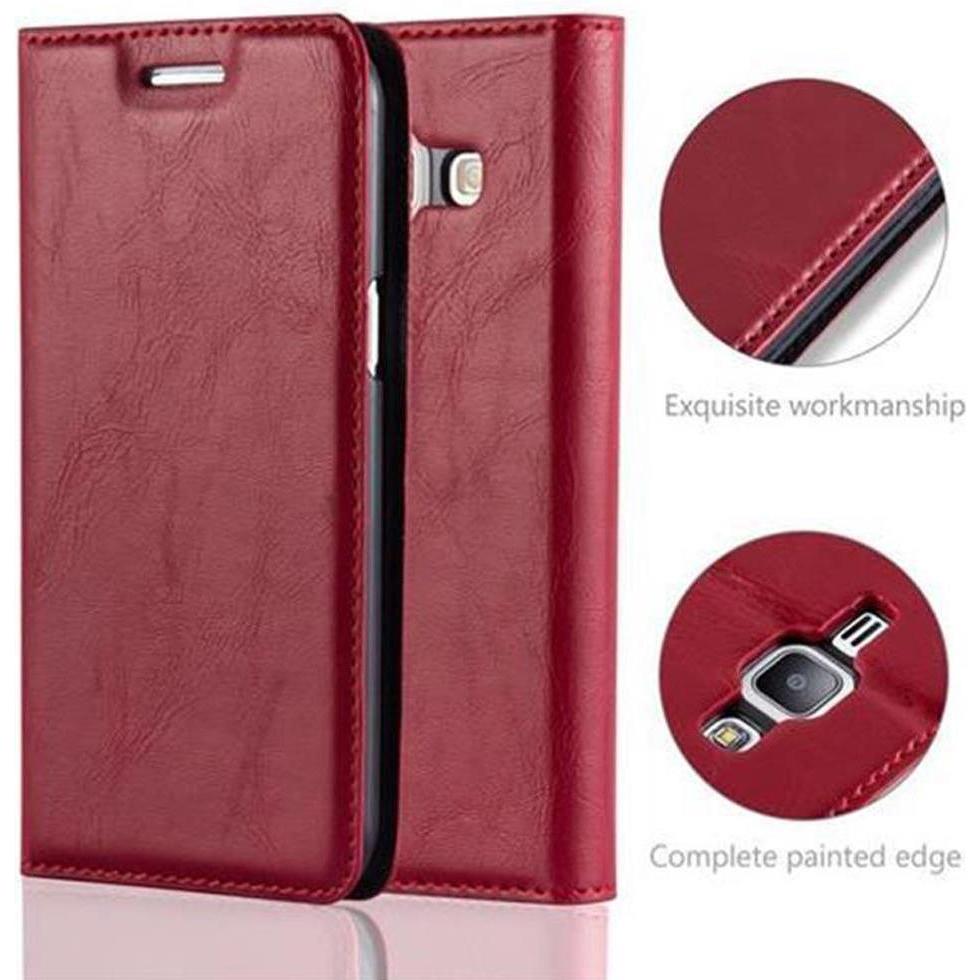Thumbnail - Cadorabo Book Invisible Magnet Cover (Samsung Galaxy J1), Smartphone Hülle, Rot