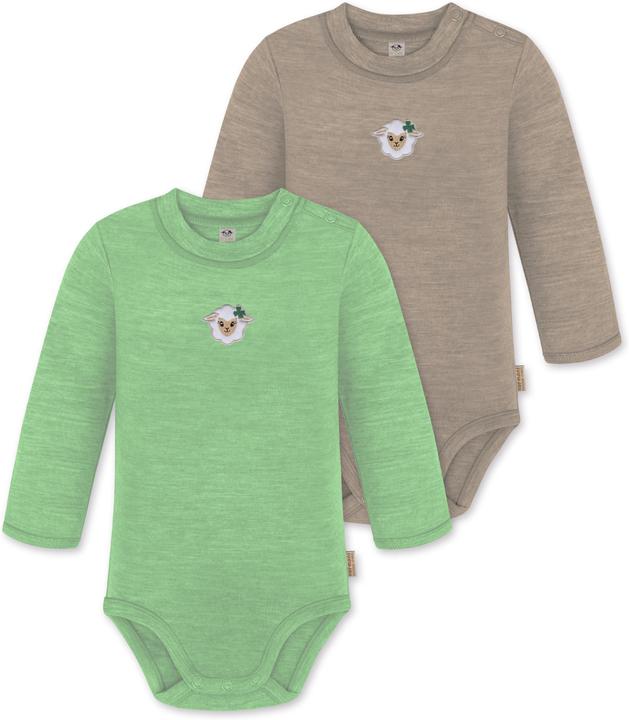 Produktbild Normani 2er Pack Baby Merino Langarmbody „Tuai" - 9401 (92)