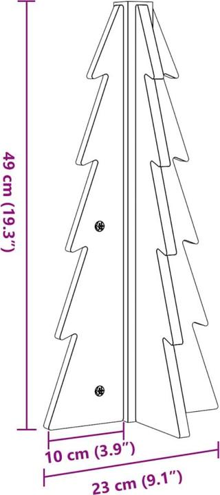 Immagine prodotto VidaXL Albero di Natale in legno Decorazione albero di Natale in legno 49cm pino massiccio