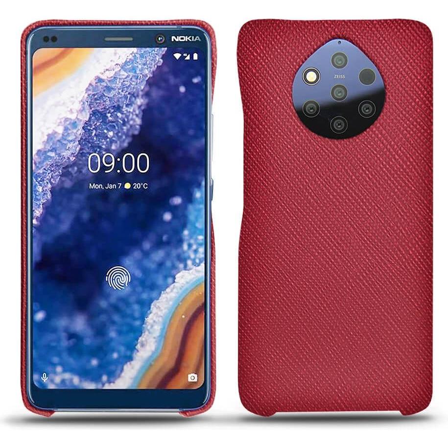 Thumbnail - Noreve Lederschutzhülle (Nokia 9 PureView), Smartphone Hülle, Rot