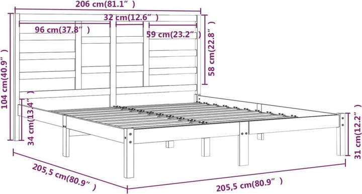 Image du produit vidaXL Bettrahmen (200 x 200 cm)