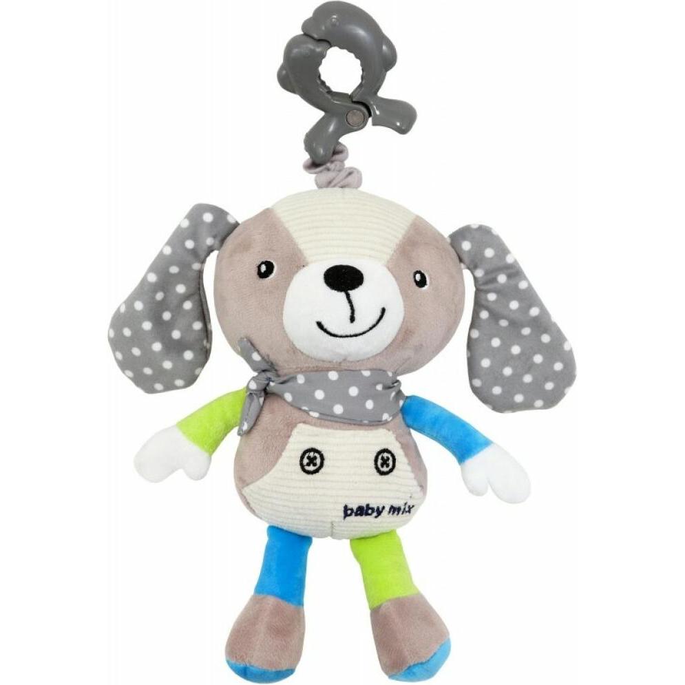 Baby Mix, Carillon, 40066/1235-EU00 SPIELUHR HUND BEIGE PLÜSCH
