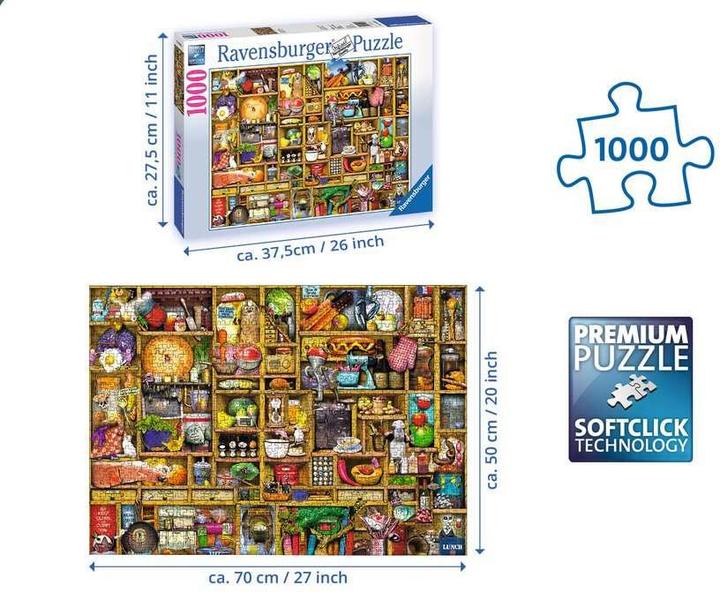 Actual product image Ravensburger Curious kitchen shelf (1000 pieces)