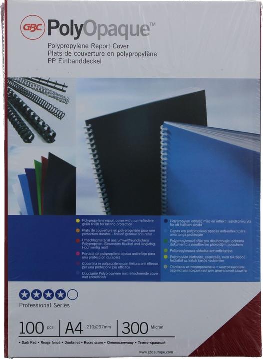Produktbild GBC PolyOpaque - Folien A4 100 Stk. - 0,30 mm, dunkelrot