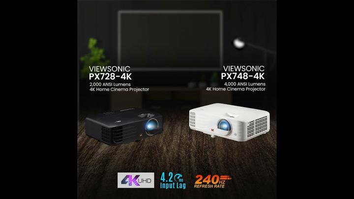 Actual product image Viewsonic PX728-4K (4K, 2000 lm, 1.13 - 1.47:1)