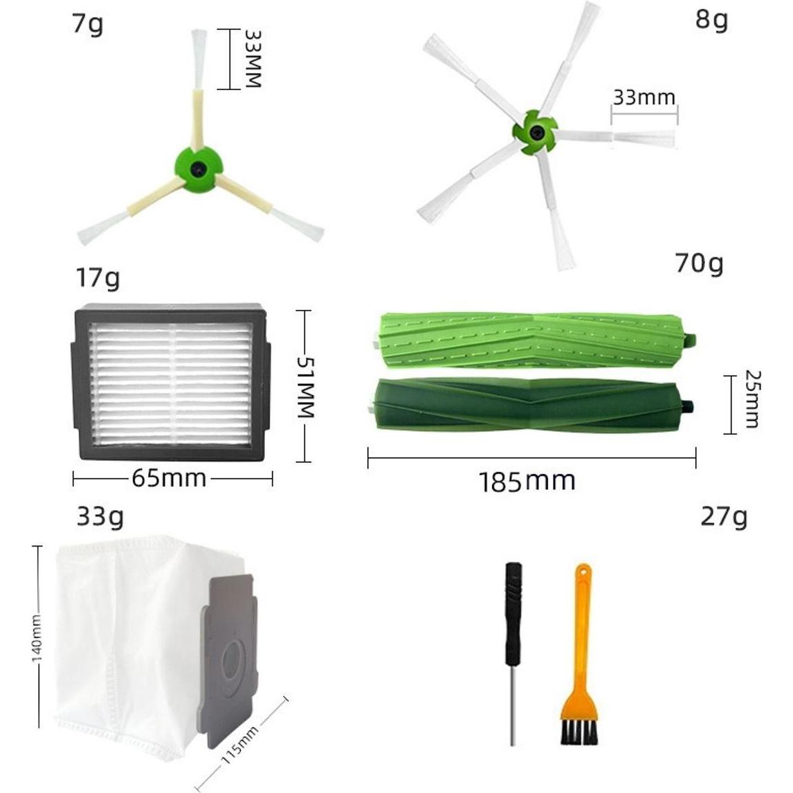 Thumbnail - König Design 22 Ersatzteile Set für iRobot Roomba I7 / J7 / E5 / E6 / I3 Robot Staubsauger, Staubsauger Roboter Zubehör