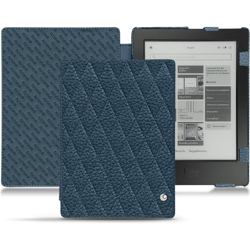 Noreve Lederschutzhülle horizontal (Aura H2O), Tablet Hülle, Blau