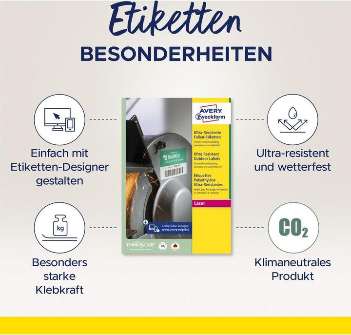 Productafbeelding Avery Ultra-Resistente Film Etiketten