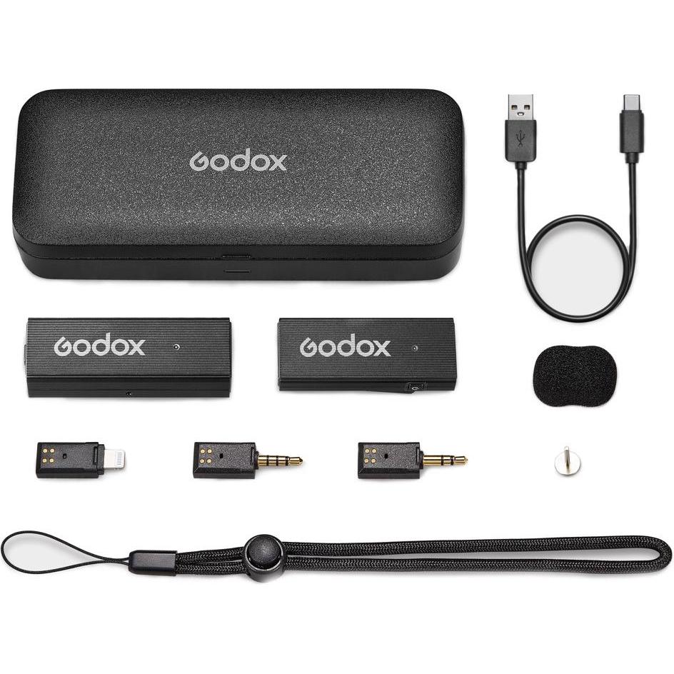 Thumbnail - Godox MoveLink Mini Lightning Kit 1 2,4 GHz 1 Empfänger u. 1 Transmitter schwarz (Neuheit), Studioblitz Zubehör, Schwarz