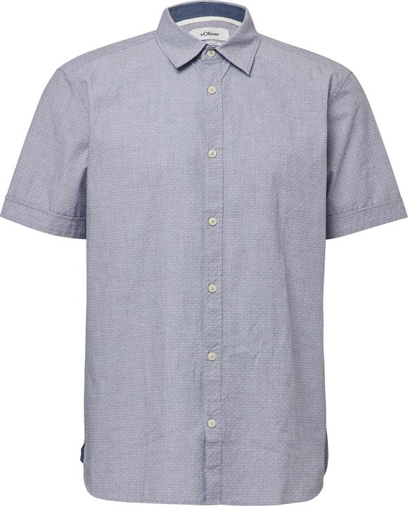 Immagine prodotto S.Oliver Hemd Regular Fit: Strukturiertes Kurzarmhemd aus Baumwolle mit Kentkragen (XXL)