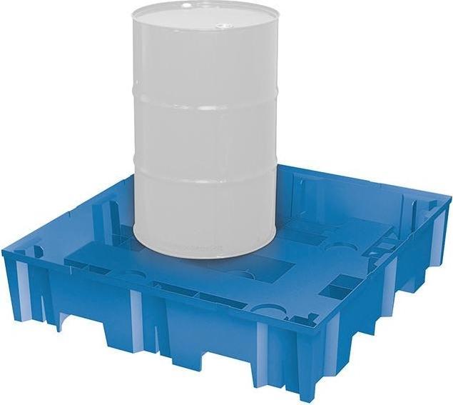 Produktbild asecos PE-Auffangwanne für 200-l-Fässer, Tragfähigkeit 950 kg/m²