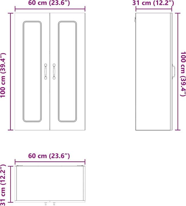 Immagine prodotto vidaXL Küchenschrank (60 x 31 x 100 cm)