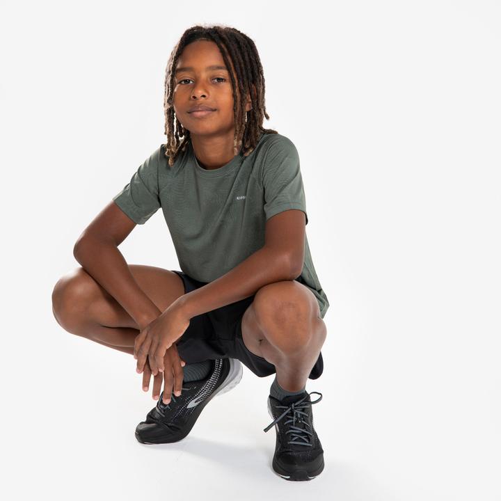 Produktbild Kiprun Laufshirt kurzarm Kinder nahtlos - TS Light 900 khaki (140)