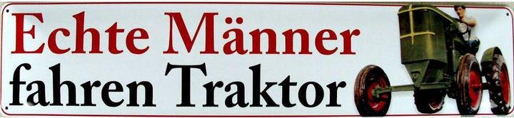 Produktbild Puag Blechschild Echte Männer - Traktor (46 x 10 cm)
