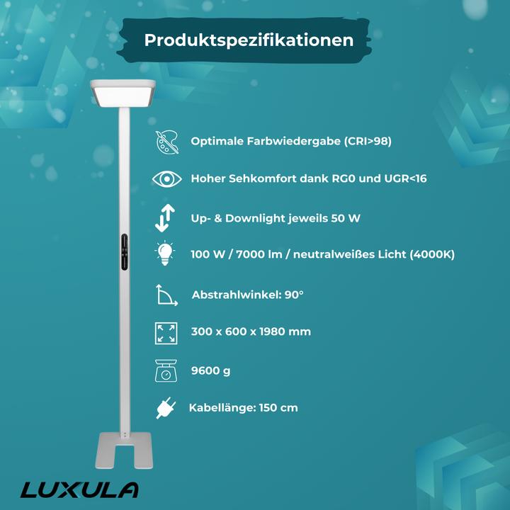 Actual product image Luxula LED office floor lamp (7000 lm)