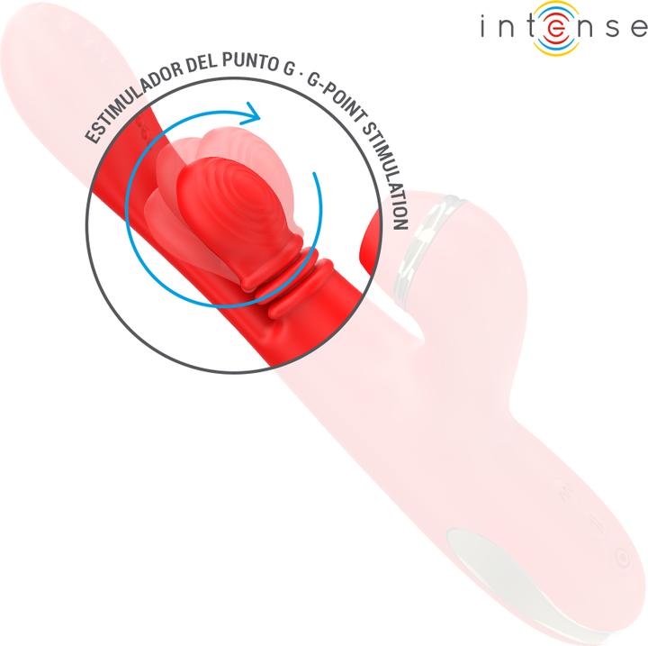 Produktbild Intense - Katy Multifunktions-Klitoris-Stimulator 4 Austauschbare Kã–Pfe Rot