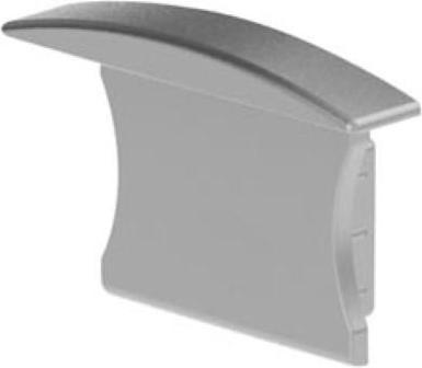 Actual product image LEDsON Alu End Cap For LED Installation Profile 'Recessed Slimline 15 mm' - Without Cable Holes - Silver