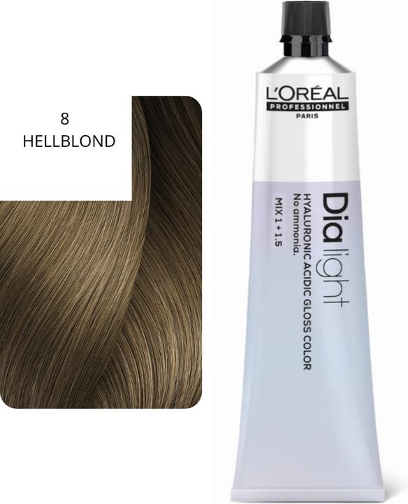 Image du produit L'Oréal Professionnel L'Oral Professionnel Dialight 8 Light Blonde 60ml Hair Color (Blond clair)