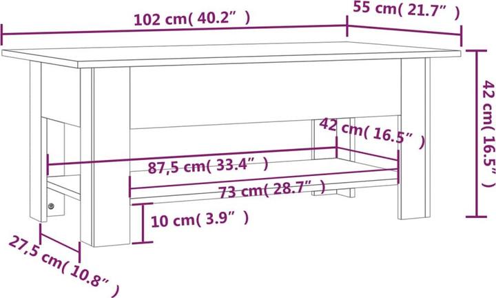 Image du produit vidaXL Couchtisch