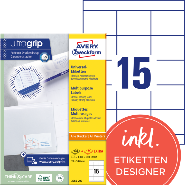 Image du produit Avery Étiquettes universelles