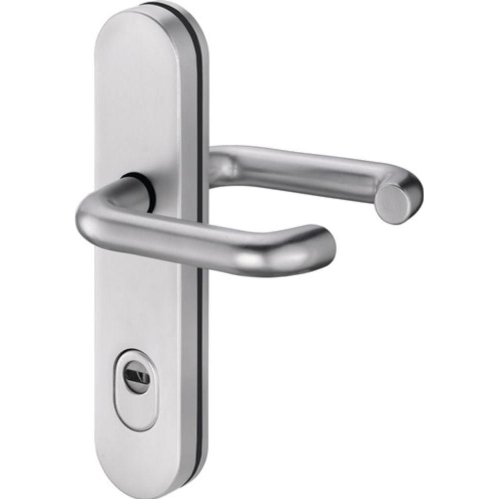 EDI, Maniglia + Guarnizione porte, Set di protezione Logo 8755/7203 acciaio inox EST 72 mm 35-45 mm (Maniglia della porta)
