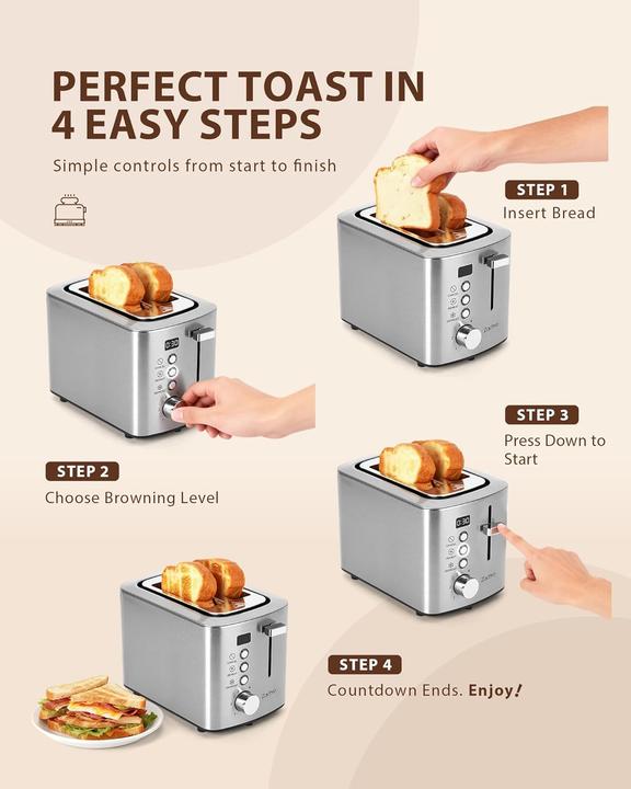Produktbild Zachvo Toaster mit Brötchenaufsatz