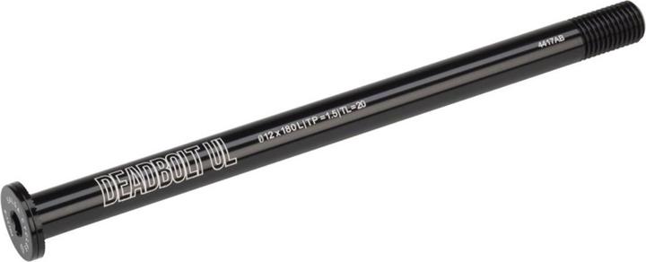 Salsa Deadbolt Ultralight thru axle, HR 12x180mm, M12x1.5, 20mm, black