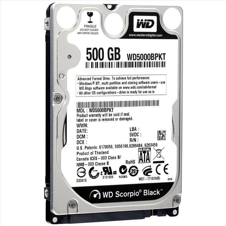 Produktbild WD Black Mobile (0.50 TB, 2.5")