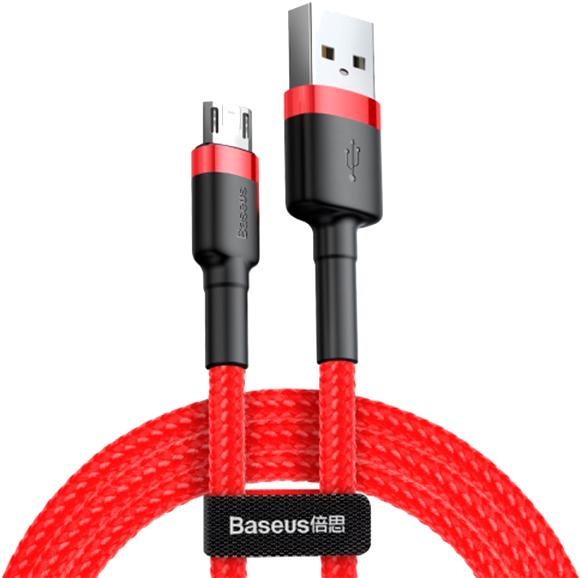 Productafbeelding Baseus cafule Kabel USB Voor Micro 2.4A 0.5M Grijs+Zwart (0.50 m, USB 3.2 Gen 1)