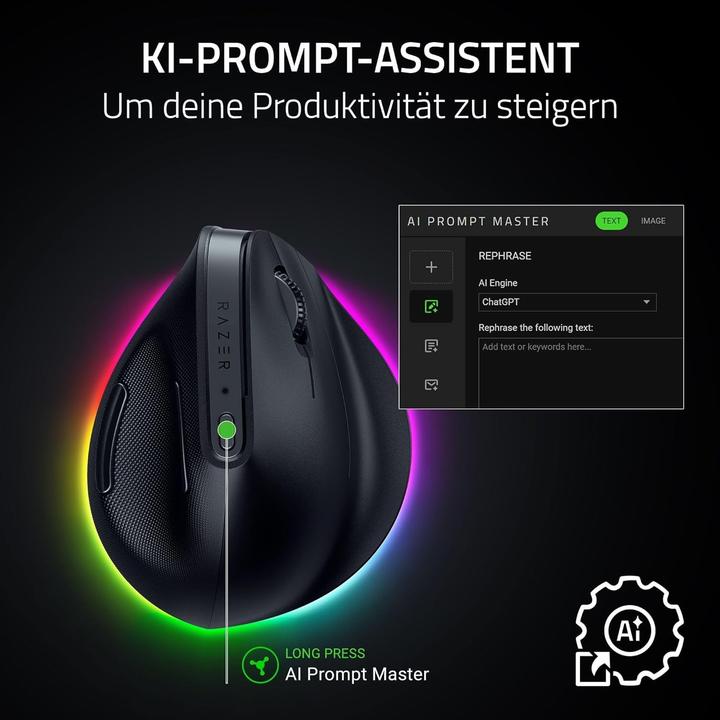 Actual product image Razer Pro Click V2 Vertical Edition (Cable, Wireless)