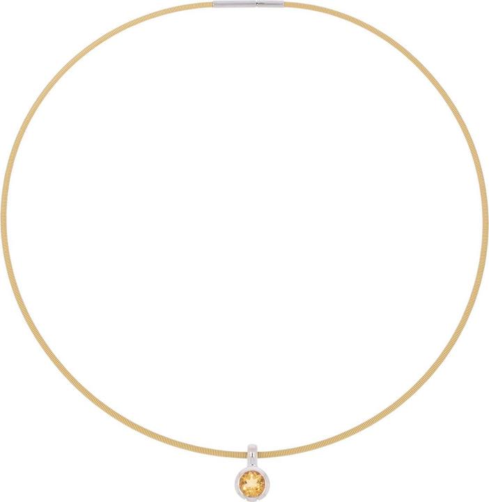 Xen Collier gelb mit Citrin 45 cm (Edelstahl, 45 cm)