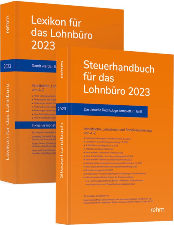 Produktbild Buchpaket Lexikon für das Lohnbüro und Steuerhandbuch 2023 (Deutsch, Heinz-Willi Schaffhausen, Jürgen Plenker, Marie Camille Camille Meer, Wolfgang Schönfeld, 2023)